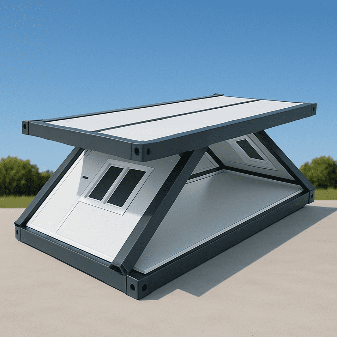 Z-type foldable container house module