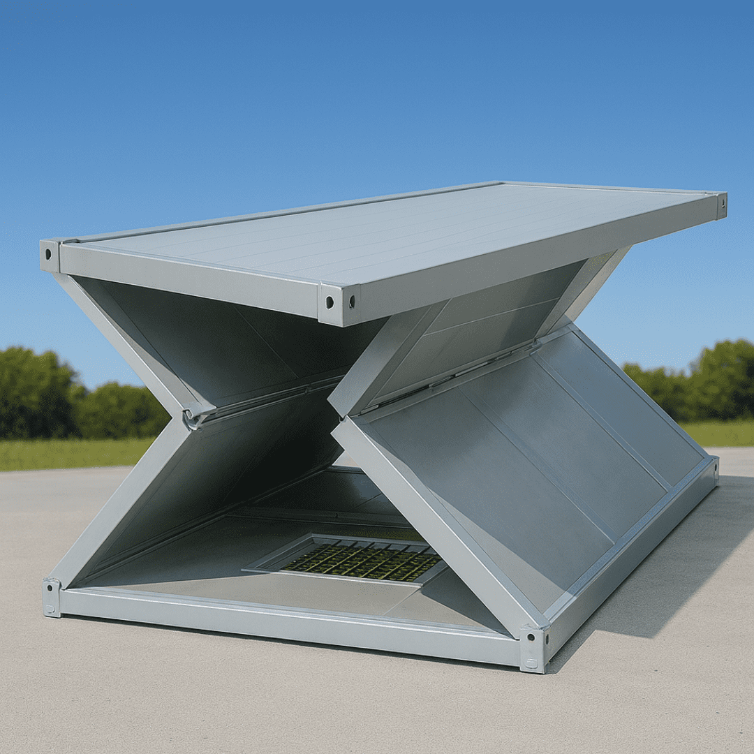 X-type foldable container house module